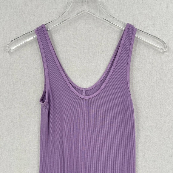 ENZA COSTA Dress Womens Small Purple Silk rib Tank Dress Hushed Violet NWOT - Picture 4 of 8